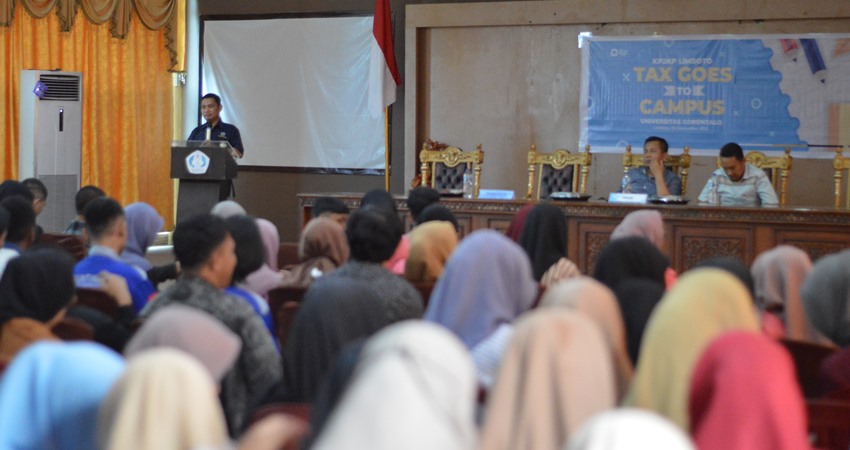Meriah! Ratusan Mahasiswa Universitas Gorontalo Ikut Serta Tax Goes To Campus