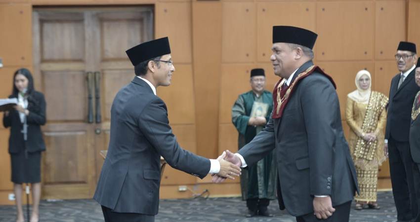 Rektor UNG Periode 2023-2027, Nadiem Kembali Lantik Prof. Eduart