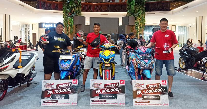 Honda Modif Contest Region Sulawesi, Tiga Modifikator asal Sulut Juara