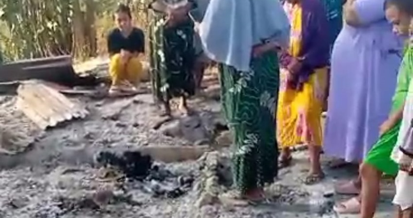 Hidup Sebatang Kara, Seorang Nenek Terbakar Jadi Arang