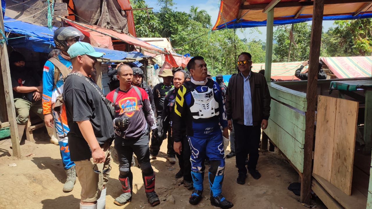 Kapolda Tembus Lokasi Tambang Suwawa, Terdapat Cafe dan Sejumlah Perempuan, Camp Langsung Dibongkar