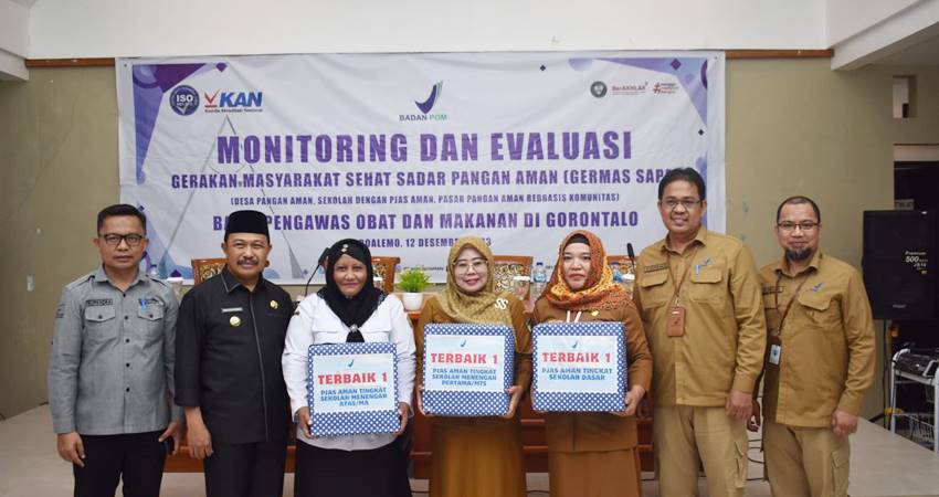 Pemenang lomba desa keamanan pangan tingkat Provinsi Gorontalo Akan mewakili Provinsi Gorontalo ada Lomba Desa Pangan Aman dan Sekolah dengan PJAS Aman Tingkat Nasional tahun depan. (Foto: Istimewa).