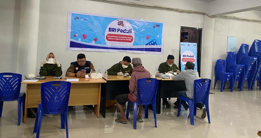 Bantuk Syukur HUT ke 128, BRI Cabang Gorontalo Gelar Pemeriksaan Kesehatan Gratis
