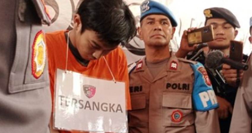 Alung, tersangka pembunuhan di Bogor.-Tangkapan layar-