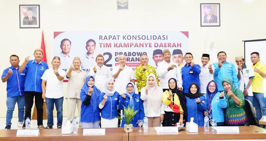 Tim Kampanye Daerah (TKD) Pohuwato, Prabowo-Gibran Rapat konsolidasi Tim Kampanye Daerah (TKD) Prabowo-Gibran, Kabupaten Pohuwato, Jumat (1/12).