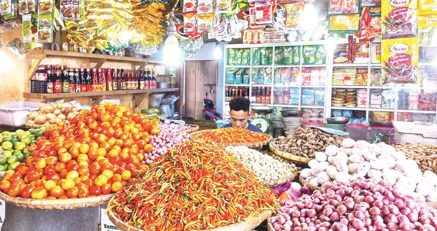 Rica yang dijual pedagang di pasar tradisional.