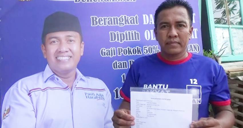 ERFIN Sudanto, Caleg PAN di Bondowoso menjual ginjalnya untuk biaya kampanye Pemilu 2024. (foto : istimewa)