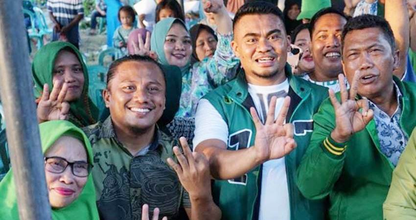 Sawaludin bersama sejumlah Caleg PPP saat kampanye. (foto : dok / hargo)