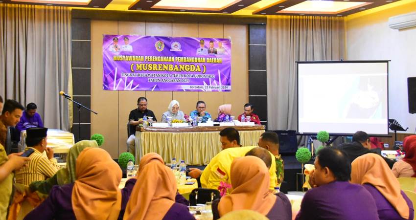 Salah satu pelaksanan kegiatan Musrenbang yang diselenggarakan Pemerintah Kota Gorontalo.(Foto: Prokopim)