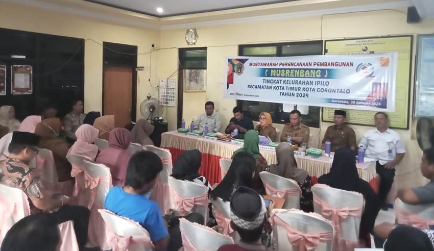 Salah satu pelaksanaan Musrenbang tingkat kelurahan di Kota Gorontalo.