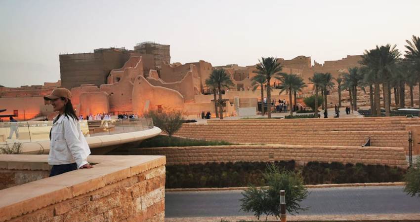 Kota kuno di Bujairi, Arab Saudi.--