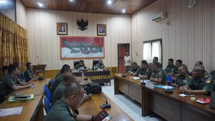 Kodim 1304 Gorontalo Terima Kunjungan Tim Wasrik Kodam XIII
