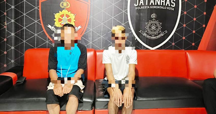 Du residivis Curanmor saat diamankan oleh tim Rajawali Rajawali Sat Reskrim Polresta Gorontalo Kota.