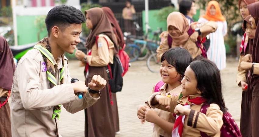 PENDIDIKAN KARAKTER : Pramuka menjadi wadah pengembangan pendidikan karakter bagi generasi muda, tapi dicoret Medikbudristek, Nadiem Makarim, sebagai ekstrakulikuler wajib. (foto : istimewa)