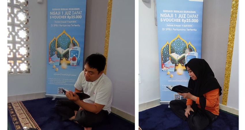 Program Pertamina, Ngaji 1 Juz di SPBU Raja Eyato dapat e-Voucher BBM MyPertamina 