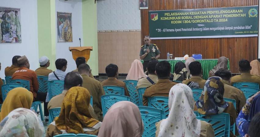 Kodim 1304 Gorontalo Kumpul Aprat Pemerintah, Bahas Perubahan Iklim Global