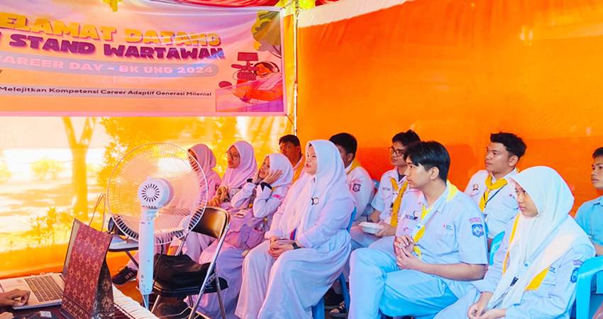 Para siswa-siswi di Gorontalo saat mengikuti Career Day, yang diselenggarakan Jurusan BK UNG. (F. Diyanti/Gorontalo Post)