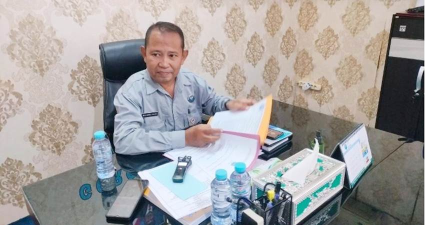 Pelaksana Tugas (Plt) Kepala Badan Narkotika Nasional Provinsi (BNNP) Gorontalo, Muchars Daud saat diwawancarai awak media, Jumat (26/4/2024)