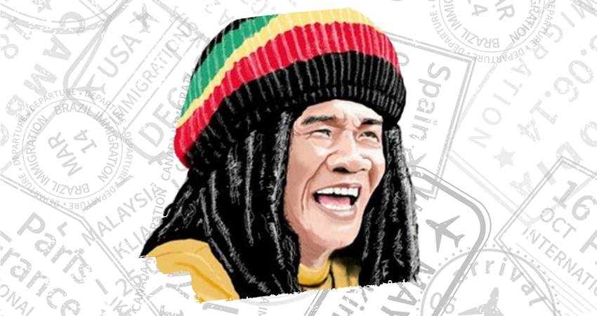 Ilustrasi Mbah Surip, sosok penyanyi dan pencipta lagu yang tak mendapatkan royalti yang layak hingga meninggal dunia.--