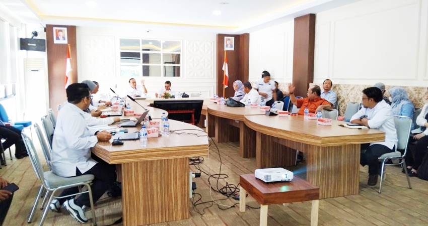 Pertemuan Pansus aset Deprov Gorontalo di Dinas Pertanian Pemprov, kemarin (15/5).