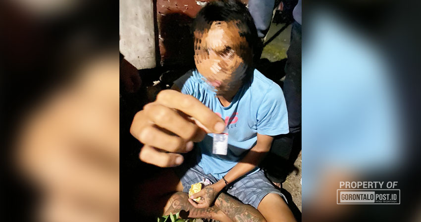 Mantan narapidana kasus pembunuhan kembali ditangkap oleh Polisi atas dugaan tindak pidana penyalahgunaan narkoba jenis shabu. (F. Zulkifli/ Gorontalo Post)