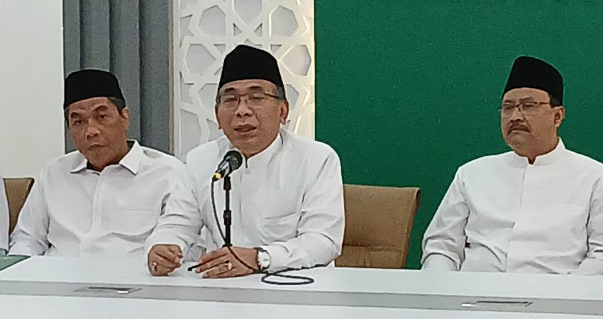 Ketua Umum PBNU KH Yahya Cholil Staquf menegaskan jamaah haji tidak mengikuti aturan resmi pemerintah, hukumnya haram.-Cahyono-