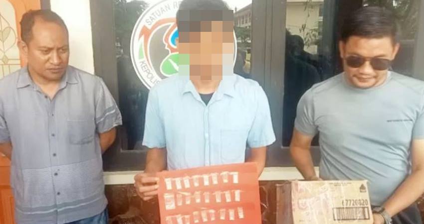 Salah seorang pelaku peredaran narkoba asal Sulteng yang diringkus membawa sabu-sabu sebanyak 25 paket oleh Satres Narkoba Polres Bonbol awal Juni 2024 lalu.