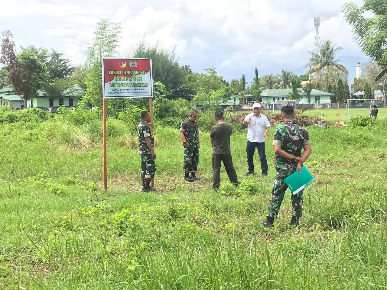 Kodim 1304 Gorontalo Segera Bangun Dapur Sehat, Dandim Tinjau Lahan