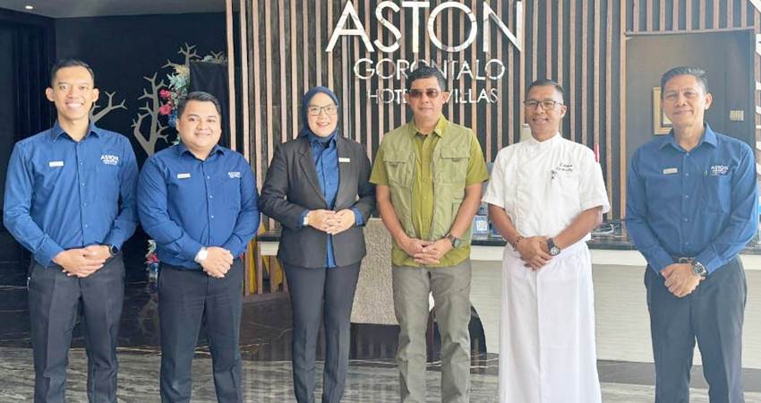 Kepala BNPB RI bersama Manajemen Aston Gorontalo Hotel & Villas