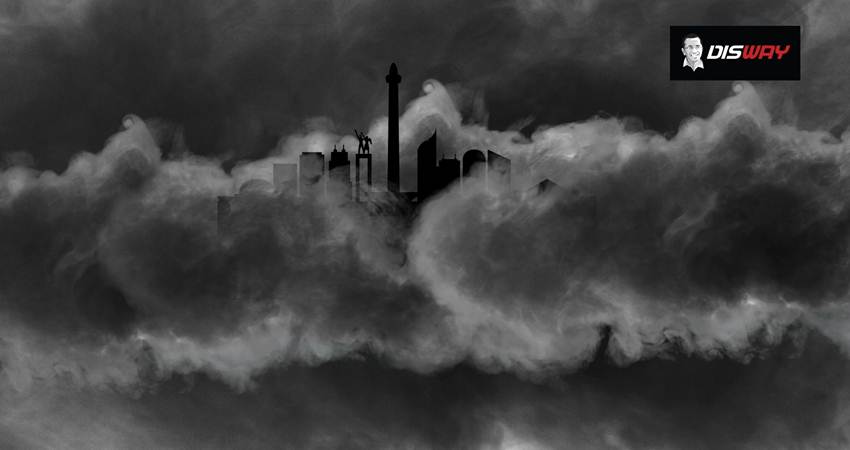 Ilustrasi meningkatnya polusi udara di Jakarta.--