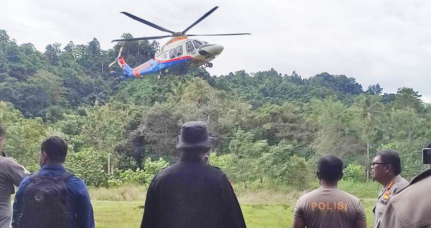 Heli AW 169 Register P-3304 itu mengakui sebanyak 4 Kru dari Makassar milik Baharkam Polri di lokasi tambang Suwawa Timur