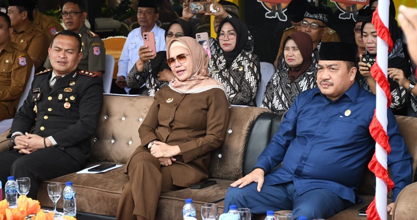 ketua Dekab Bonbol Halid Tangahu dikegiatan HUT Bhayangkara di Polres Bonbol belum lama ini.(Foto dok)