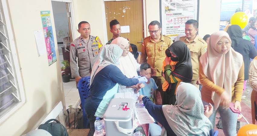 Pelaksanaan PIN Polio di Kelurahan Heledulaa Utara. (Foto: Istimewa)