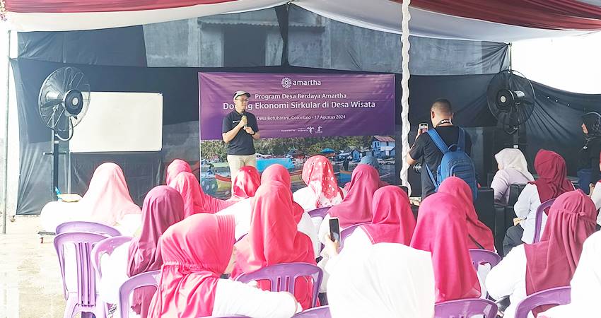 Desa Berdaya Amartha Tingkatkan Kesejahteraan Masyarakat Desa Botubarani Melalui Program Ekonomi Sirkular Daerah Pesisir dan Digitalisasi Usaha Kecil & Mikro