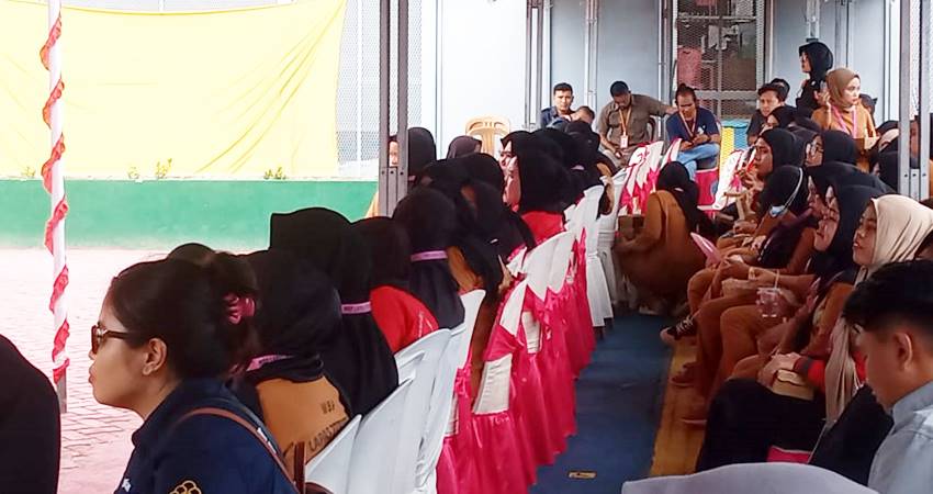 Seluruh Narapidana saat mengikuti remisi umum dalam rangka HUT-RI ke 79, Sabtu (17/8/2024,)