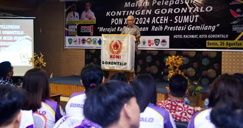 Berangkatkan Kontingen PON XXI Aceh-Sumut, Penjagub Gorontalo Pastikan Pemprov Siap Bonus