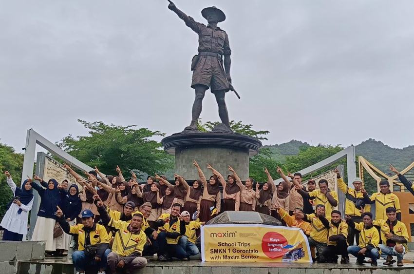 Sambut HUT Proklamasi, Bersama Maxim Siswa Tapak Tilas Tempat Bersejarah dengan Bentor