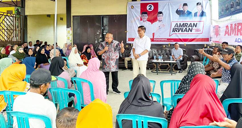 Mantan Bupati Pohuwato dan Bulukumba, Zainudin Hasan memberikan dukungan untuk Amran-Irwan. (foto : dok / tim aman)