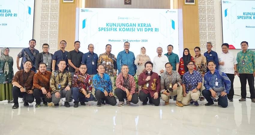 DUKUNG NZE : Kunjungan spesifik komisi VII DPR RI, di kantor PT Pertamina Patra Niaga Regional Sulawesi, Jumat (20/9). (foto : dok / pertamina makassar)