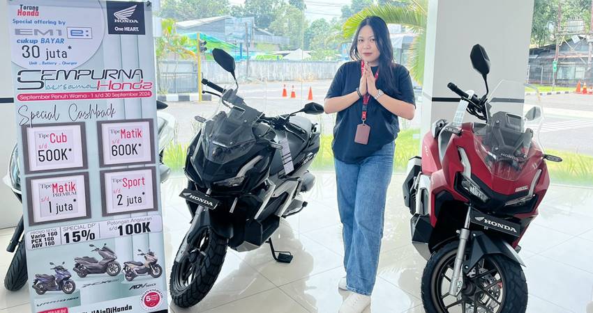 HONDA PENUH WARNA : Promo bulan september, PT. Daya Adicipta Wisesa bersama jaringan dealer di Gorontalo memberikan promo spesial setiap pembelian sepeda motor honda