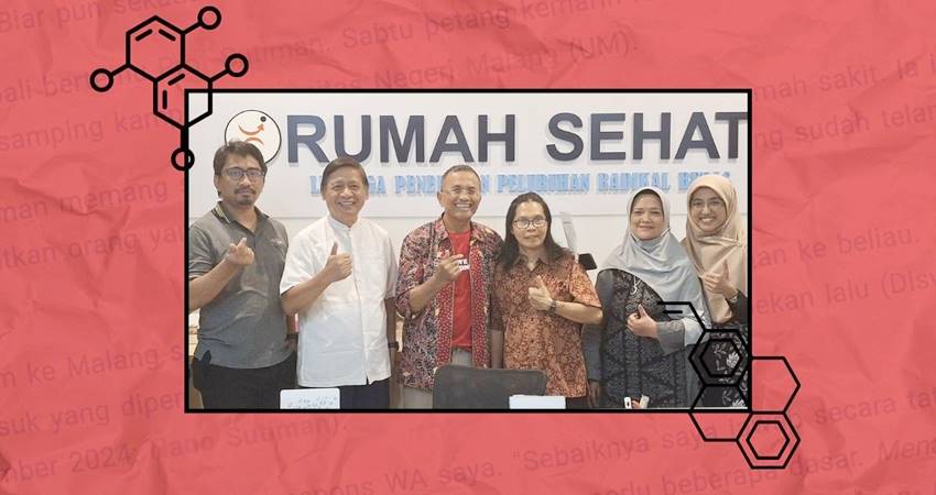 Dahlan Iskan bersama Prof Sutiman (dua dari kiri) di Rumah Sehat di Malang.--