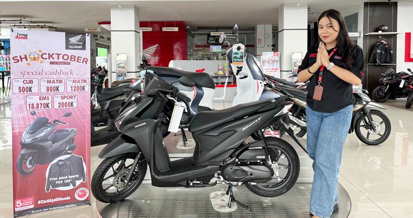 BANJIR PROMO: Dealer Honda jaringan PT Daya Adicipta Wisesa siap memanjakan konsumen sepeda motor honda. (foto : dok / daw)