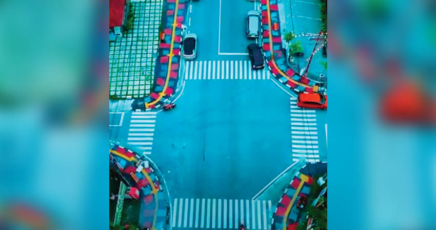 Jalan Panjaitan, salah satu proyek yang dikerjakan menggunakan dana PEN kini makin mempercantik etalase Kota Gorontalo. (Foto: Tangkapan layar)