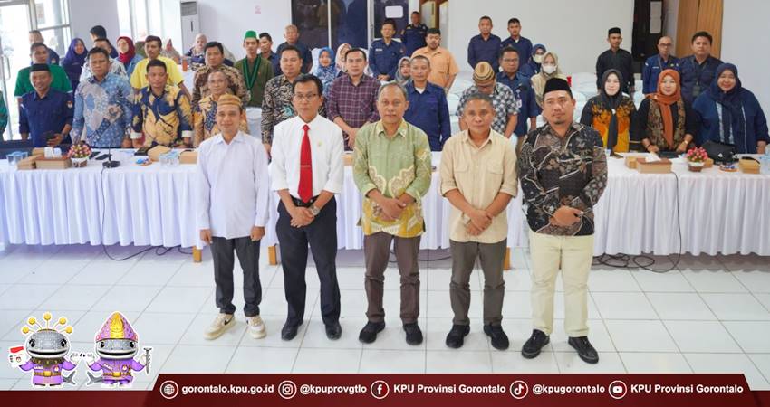 Pelaksanaan rapat koordinasi terkait deteksi dini kerawanan pelaksanaan Pilkada serentak tahun 2024, berlangsung di Marisa, Pohuwato, Selasa (1/10). (foto : istimewa)