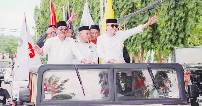 BANGUN BOALEMO - Pasangan calon Bupati -Wakil Bupati Boalemo, Rum Pagau - Lahmudin Hambali mendapat dukungan siginifikan masyarakat Boalemo.