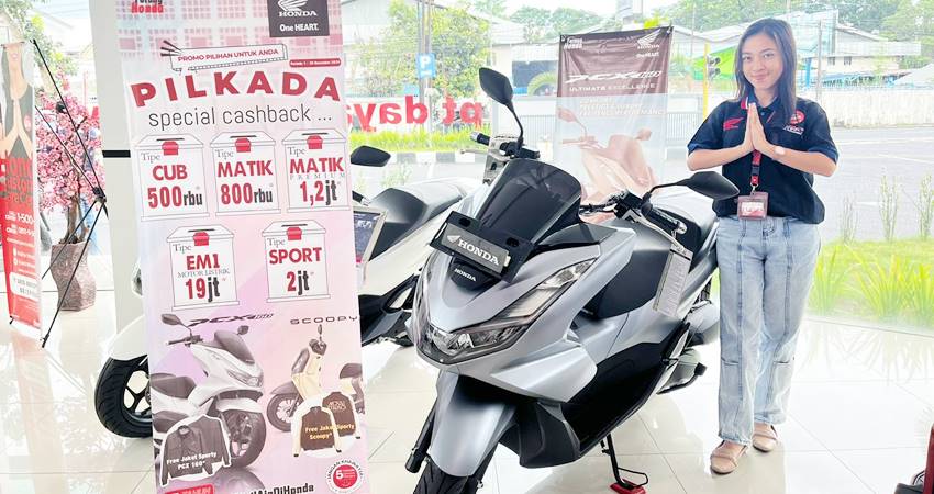 PROMO PILKADA - PT DAW bersama jaringan dealer Honda di Gorontalo membagikan Promo khusus Pilkada selama bulan november 2024. (foto : dok /daw)