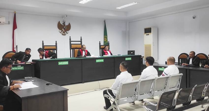 Sidang terdakwa dugaan korupsi SPAM Dungingi di di Pengadilan Tindak Pidana Korupsi, pada (15/10/2024) lalu.