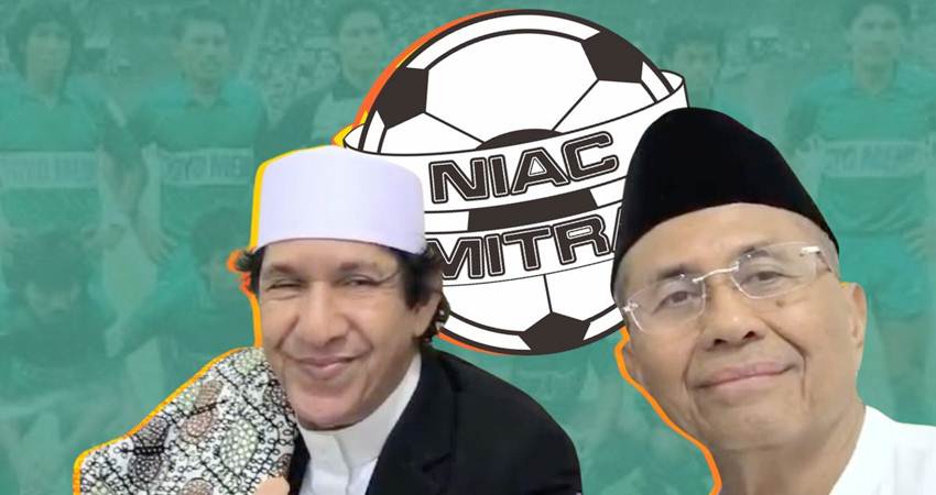 Dahlan Iskan saat datang ke pengajian yang dihelat mantan bintang Niac Mitra, Zein Alhadad--