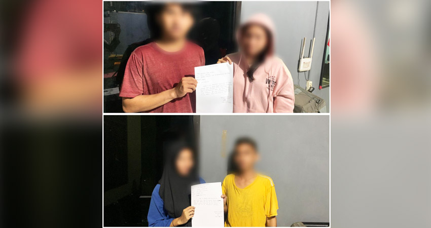 Dua pasangan bukan suami istri berhasil diamankan dari salah satu penginapan di wilayah Gorontalo.
