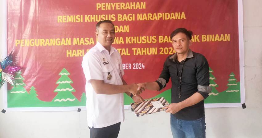 Napi Lapas Pohuwato yang menerima remisi natal Rabu,(25/12).